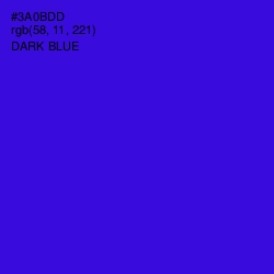 #3A0BDD - Dark Blue Color Image