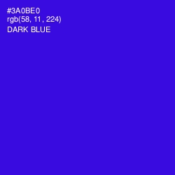 #3A0BE0 - Dark Blue Color Image