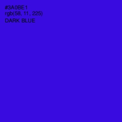 #3A0BE1 - Dark Blue Color Image