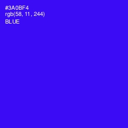 #3A0BF4 - Blue Color Image