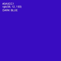 #3A0CC1 - Dark Blue Color Image