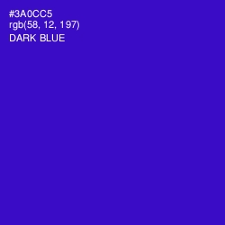 #3A0CC5 - Dark Blue Color Image