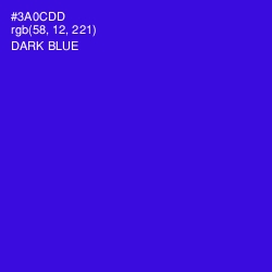 #3A0CDD - Dark Blue Color Image