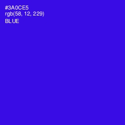 #3A0CE5 - Blue Color Image