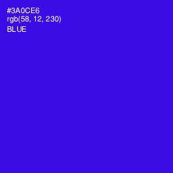 #3A0CE6 - Blue Color Image