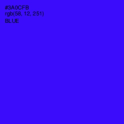 #3A0CFB - Blue Color Image