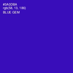 #3A0DBA - Blue Gem Color Image