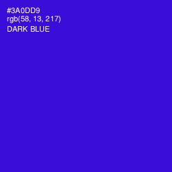 #3A0DD9 - Dark Blue Color Image