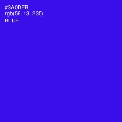 #3A0DEB - Blue Color Image