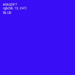 #3A0DF7 - Blue Color Image