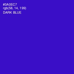 #3A0EC7 - Dark Blue Color Image