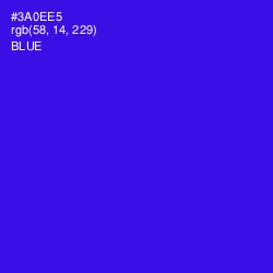 #3A0EE5 - Blue Color Image