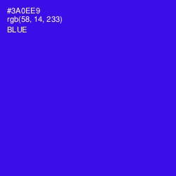 #3A0EE9 - Blue Color Image