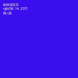 #3A0EED - Blue Color Image