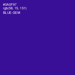 #3A0F97 - Blue Gem Color Image