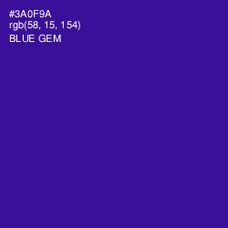 #3A0F9A - Blue Gem Color Image