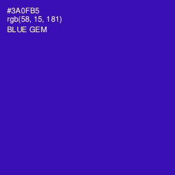 #3A0FB5 - Blue Gem Color Image