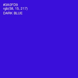 #3A0FD9 - Dark Blue Color Image