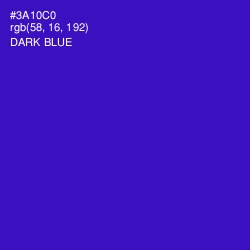#3A10C0 - Dark Blue Color Image