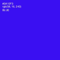 #3A10F3 - Blue Color Image