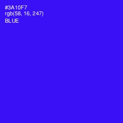 #3A10F7 - Blue Color Image