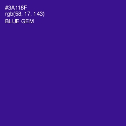 #3A118F - Blue Gem Color Image