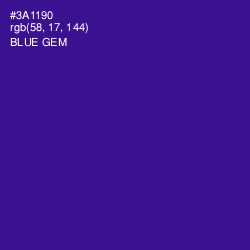 #3A1190 - Blue Gem Color Image