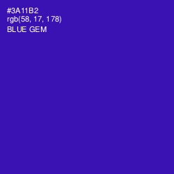 #3A11B2 - Blue Gem Color Image