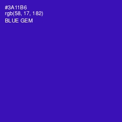 #3A11B6 - Blue Gem Color Image