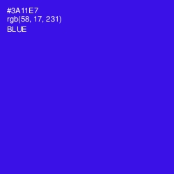 #3A11E7 - Blue Color Image