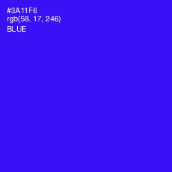 #3A11F6 - Blue Color Image