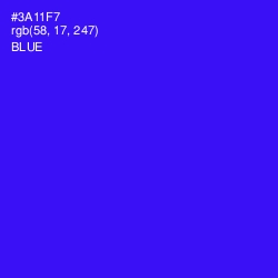 #3A11F7 - Blue Color Image