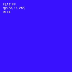 #3A11FF - Blue Color Image