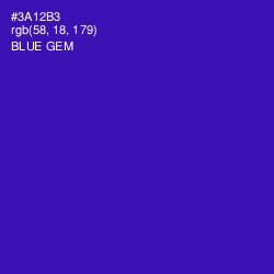 #3A12B3 - Blue Gem Color Image