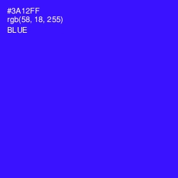#3A12FF - Blue Color Image