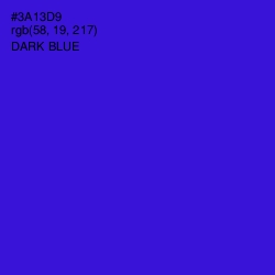 #3A13D9 - Dark Blue Color Image