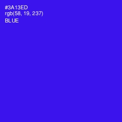 #3A13ED - Blue Color Image