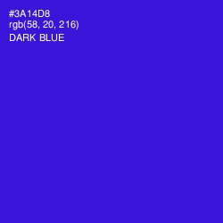 #3A14D8 - Dark Blue Color Image