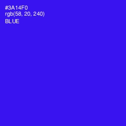 #3A14F0 - Blue Color Image