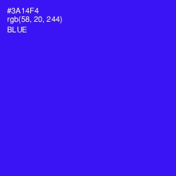 #3A14F4 - Blue Color Image