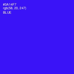 #3A14F7 - Blue Color Image