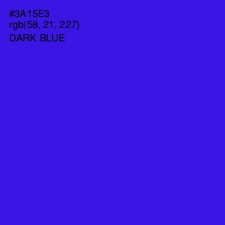 #3A15E3 - Dark Blue Color Image