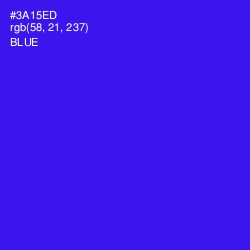 #3A15ED - Blue Color Image