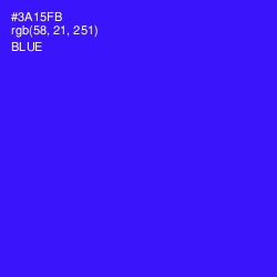 #3A15FB - Blue Color Image