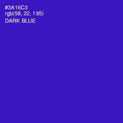 #3A16C3 - Dark Blue Color Image