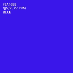 #3A16EB - Blue Color Image