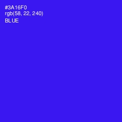 #3A16F0 - Blue Color Image