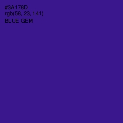 #3A178D - Blue Gem Color Image