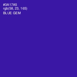 #3A17A5 - Blue Gem Color Image