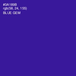 #3A189B - Blue Gem Color Image